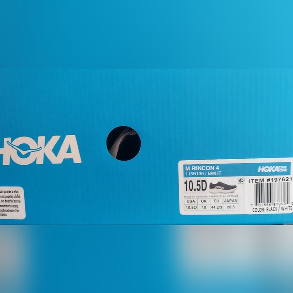HOKA Rincon 4 Men's Black Running Shoes Men's Size 10.5D (Standard Fit) NIB - Picture 11 of 11